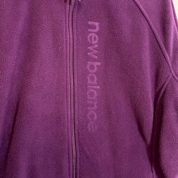 New Balance purple fleece zip up jacket large - Picture 2 of 6
